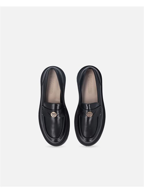 Mocassino in pelle con logo Love Birds Pinko PINKO CALZATURE | SD0403P001-Z99